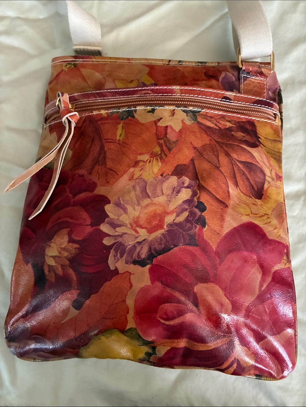 Maurizio Taiuti leather Floral Crossbody Bag in Multicolor